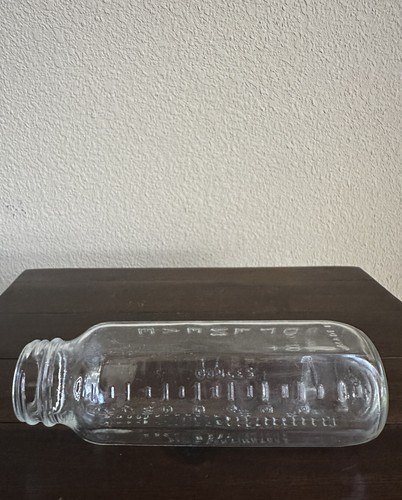 Biberon vintage Evenflo vetro trasparente goffrato 8 oz  - Foto 5 di 9