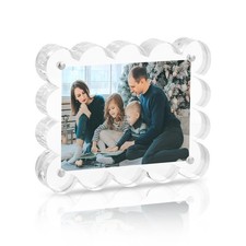 Acrylic Picture Frame Fit for 2.1x3.4 inch Clear Picture Frames Freestanding ...
