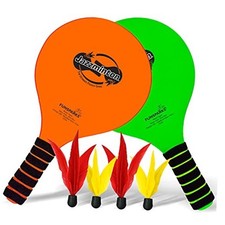 Paddle Ball Jazzminton Game - All-Season Indoor/Outdoor Racquet Game for