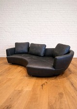 Roche Bobois Digotal Shagreen Leather sofa by Gabriele Assann & Afred Kleene.