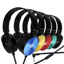 Classroom Headphones Bulk 25 Pack with Microphone