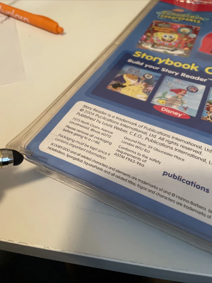 Libros y cartucho de lector de cuentos de Bob Esponja PI para niños  Foto 4 de 4