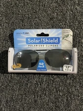 New Solar Shield Gentle Grip Polarized Clipons 52 Rec 2 100% UVA/UVB PROTECTION