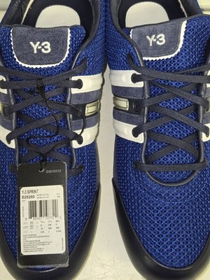 Adidas RARE Y-3 Yohji Yamamoto Sprint Blue White Mesh Suede Sneakers Men's 12