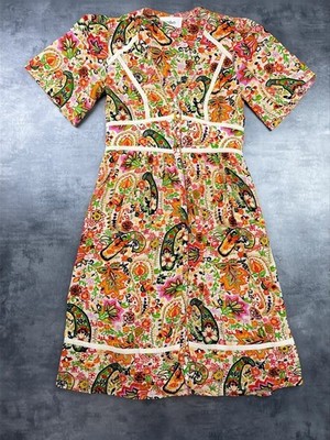 Ba&sh Kleid halblang geblümt mehrfarbig Benja Kurzarm Damen Gr. S
