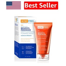 10 Benzoyl Peroxide Foaming Cleansing Wash - 5oz Acne Treatment for Clear Skin
