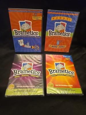 Brainetics Math & Memory System from Mike Byster  DVD LOT NEW SEALED