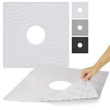 Vive Shower Mat - 22" by 22" Square Non Slip Large Bath Mat for Bathtub - Pat...