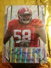 CHRISTIAN BARMORE 2021 LEAF METAL DRAFT SILVER WAVE AUTO SP RC #/75 PATRIOTS 