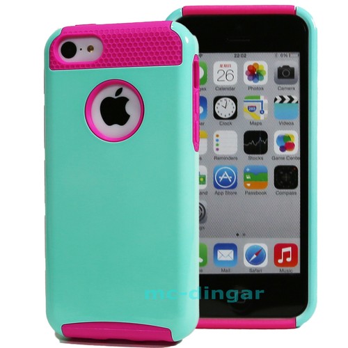Shockproof Silicone Hard Matte Cover Case For iPhone 5C + Screen Protector Film - Picture 4 of 13