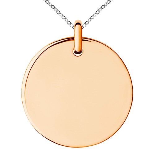 Edelstahl Medaillon Kreis Charm Anhänger Halskette/Schlüsselanhänger KOSTENLOSE GRAVUR - Bild 8 von 9