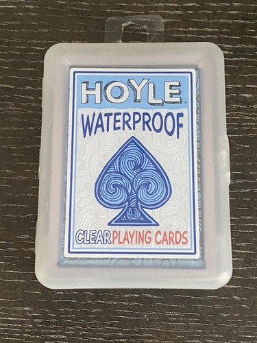 Hoyle Waterproof Clear Playing Cards 4-Pack - Durable Plastic Cards For Pool, Beach & Camping