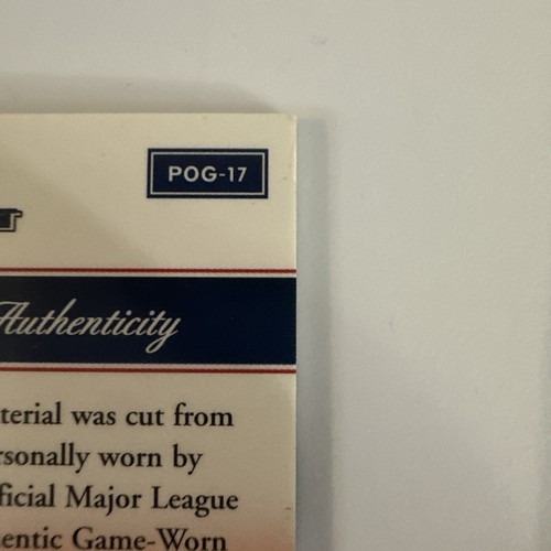 2002 Playoff Piece Of The Game Cristian Guzman Game Worn Jersey POG-17 Twins - Picture 14 of 17