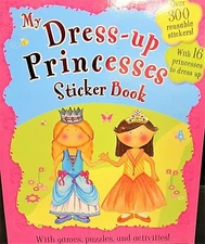 Dress Up Princesses Sticker Book, New! Stickers,Games , Activities 300 Stickers