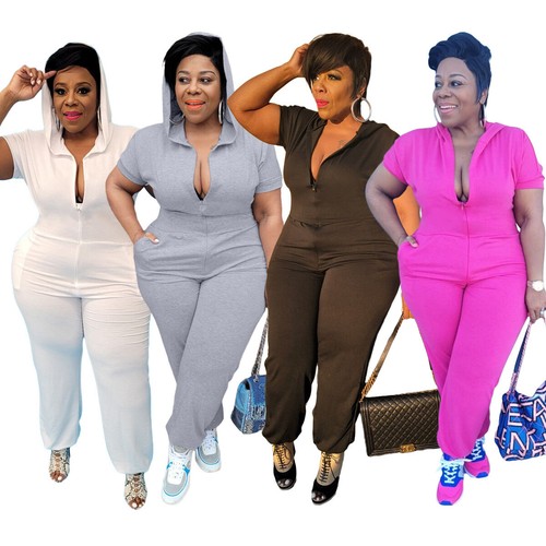 Fashion Plus Size Women Zipper Short 