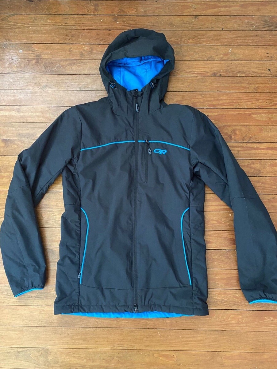 Outdoor Research Razoredge Hooded Jacket Mens Small Black Blue | eBay