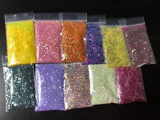 Colorful Raw limited different size glitter mix nail art Acrylic Nail US seller
