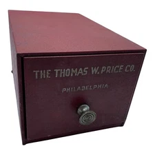 Vtg The Thomas W. Price Co., Philadelphia Drawer Filing drawer w original papers