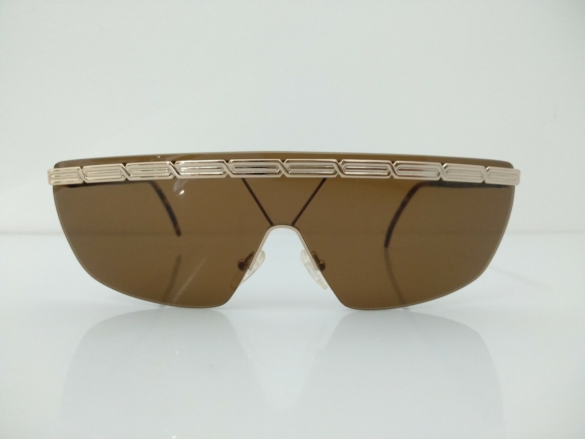 NAZARENO GABRIELLI Mask Sunglasses Vintage 1990 Inserts Gold  display picture 3