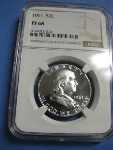 1961 Proof Franklin Half Dollar NGC PF 68  #22-010