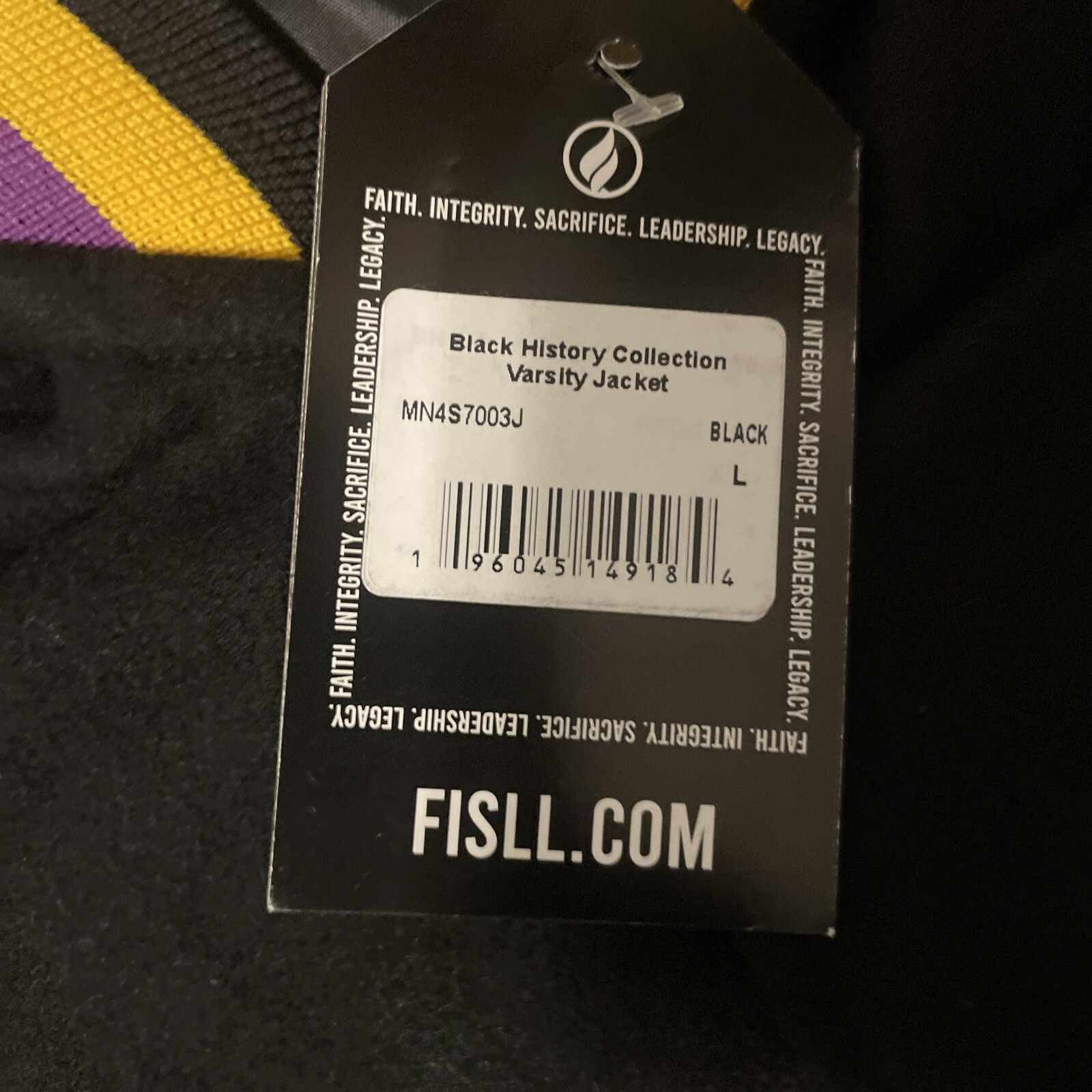 los Angeles Lakers Black FISLL Black History Collection Full Snap Jacket Size L