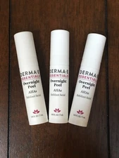 3 X Derma-E Essentials Overnight Peel AHA's Exfoliant Facial 0.25 oz ~ New!! ❤️