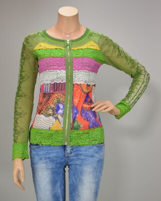 LULU-H Paris leichte Strickjacke ''Baroque Beat'' Grün - MEGA HINGUCKER - NEU