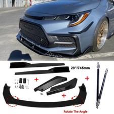 Frontrear Bumper Lip Splitter Strut Rods Side Skirts For Toyota Corolla Sedan