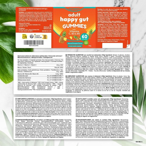 Probiotic Gummies Immune Support Gut Digestion Energy + Vitamins C, B3, B5, B12 - Picture 14 of 14