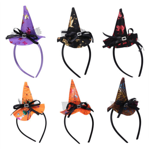 6 Witch Spider Hats Headbands for Party Costume - Afbeelding 1 van 12