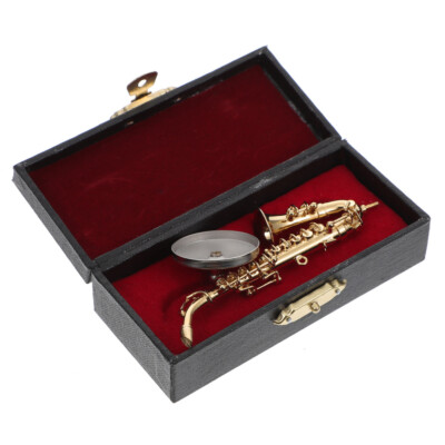 Saxophone Ornament Adorable Prop Small Figurine Exquisite Model Decor