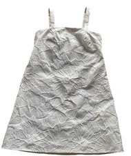 J. Crew convertible-strap dress in embossed floral white Size 6