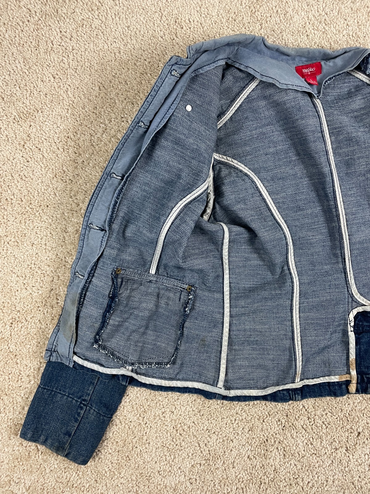 Mossimo Denim Basic Jacket Womens Large Band Coll… - image 6