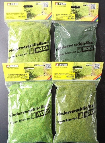 NOCH Streugras / Grasfasern (104,90€/kg) 50190, 50200 ,50210, 50220, 100g Beutel