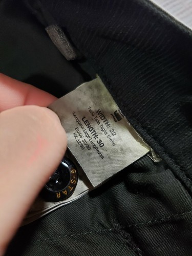 G STAR RAW Mens 32 Army Green Black Print BAGGY style Jean's E7 - Picture 7 of 9