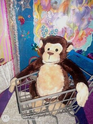  Ganz /Webkinz ''Chimpanzee'' Monkey Brown & Tan Color HM172 '2009 9'' Soft Plush!