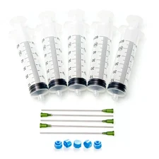Dispense All 560 - 5x 60ml Industrial Syringe with 14g 4 Inch Blunt Tip and Cap