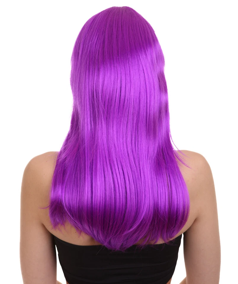 Mujeres Colecciones Glamour Sexy Cosplay Fiesta Neón Púrpura Peluca HW-701 (Adulto) Foto 4 de 4