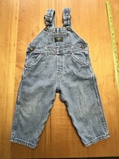Vtg Oshkosh B'Gosh Vestbak Denim Blue Bib Carpenter Overalls Infant 2T