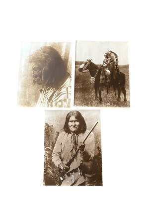VTG Edward S. Curtis, phographer Lot 3 PHOTOS Native American Indians READ 11x14