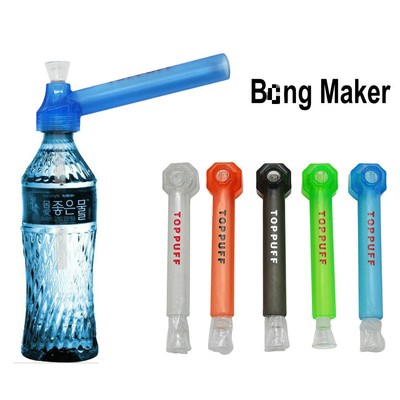 2 in 1 Portable Hookah Top Puff Screw on Bottle Converter Water Pipe Filter Bong