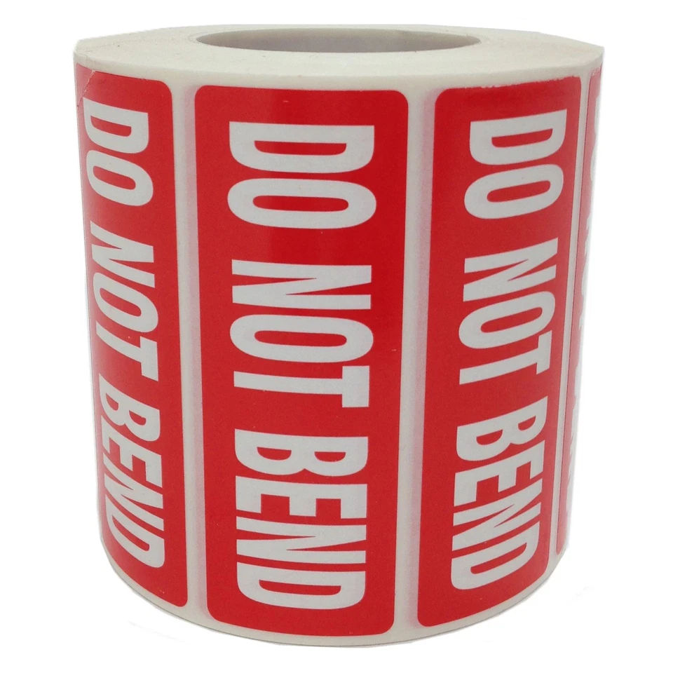 PACKAGING PRODUCTS ONLINE Do Not Bend Printed Parcel Labels - Postage Stickers - Permanet Self Adhesive