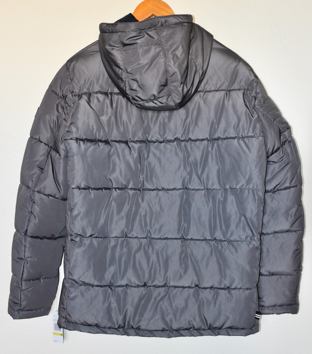 NAUTICA NWT $295 HOODED PUFFER ZIP HEATHER GREY JACKET. SZ M | eBay