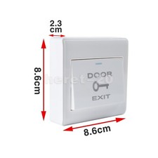 1PC Push to Exit Button Release NO/COM Switch Door Panel 86mmx86mm 36V 3A White