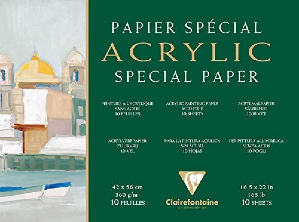 Bloc Acrylique 42x56 360g 10f Encolle 4 Cotes - NUOVO