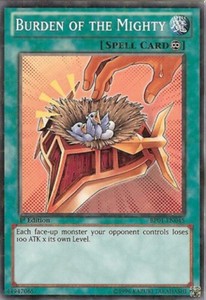 Burden of the Mighty - BP01-EN045 - Starfoil Rare - 1st Edition x3 - Near Mint