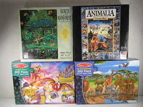 Lot of 4 Family Big Jigsaw Puzzles 300 
