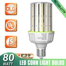 80 Watt LED Corn Light E39 Mogul Base Industrial Commercial High Bay Bulb 5000K