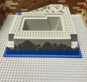 (L-2) LEGO &reg; 6276 Eldorado Fortress pirates blue skirts 3D plate B-Stock