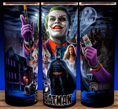 Batman 89 Keaton -  Kim Bassinger - Joker Batmobile Cup Mug Tumbler 20oz